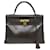Hermès VINTAGE SAC A MAIN HERMES KELLY 32 RETOURNE EN CUIR BOX MARRON PURSE HAND BAG  ref.894605