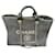 Chanel Deauville Canvas-Einkaufstasche Grau Leinwand  ref.895642