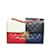 Chanel Tasche mit CC-Verschluss aus gestepptem Leder mit einer Klappe 401368 Mehrfarben Kalbähnliches Kalb  ref.895836