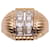 Autre Marque anillo tanque oro amarillo 18 quilates y piedras blancas Gold hardware  ref.897674