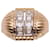 Autre Marque Tank yellow gold ring 18 carats and white stones Gold hardware  ref.897674