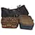 Coach Signature Canvas Tote Shoulder Bag PVC Leather 3Set Brown Black Auth 40545  ref.897720
