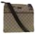Gucci GG bolsa de ombro de lona PVC couro bege marrom escuro 141626 Autenticação5003 Castanho escuro  ref.897729