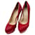 CHARLOTTE OLYMPIA  Heels T.EU 38.5 cloth Red  ref.897768