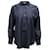 Brunello Cucinelli Monili-Camisa de botão embelezada em seda azul marinho  ref.897881