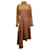 Marques Almeida Striped Asymmetric Midi Dress in Brown and Black Cotton Red  ref.897900