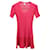 M Missoni gestreiftes Minikleid mit V-Ausschnitt aus rosa Baumwolle Pink  ref.897907
