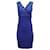 Diane Von Furstenberg Kleid mit Surplice-Ausschnitt aus blauer Viskose Zellulosefaser  ref.897923