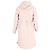 Cappotto leggero lungo con cappuccio Barbour in nylon rosa pastello - vista 2