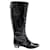 Casadei Softylux Knee Boots in Black Patent Leather  ref.897960