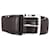 Cintura con logo goffrato Saint Laurent in pelle nera Nero  ref.897994