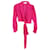 Blazer corto a portafoglio Diane Von Furstenberg in seta rosa  ref.898011