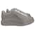 Alexander Mcqueen Multicolor Glitter Spray Oversized Sneakers in Silver Leather Silvery  ref.898036