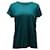 T-shirt Balmain Slub en Lin Bleu Canard Vert  ref.898047