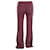 Alexander McQueen Jeans Flared em Algodão Borgonha Bordeaux  ref.898070