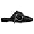 Iro  Met Buckle Detail Mules in Black Leather   ref.898086