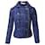 Iro Skye Tweed Moto Jacket in Blue Mohair Wool  ref.898113
