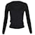 Yves Saint Laurent Saint Laurent Pullover mit V-Ausschnitt aus schwarzer Wolle  ref.898122