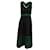 Maje Robe Mi-Longue Tricotée Avec Passepoil Coloré en Polyester Viscose Noir  ref.898173