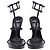 Hugo Boss Boss Riemchen-Plateausandalen aus schwarzem Leder - Ansicht 2