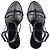 Hugo Boss Boss Riemchen-Plateausandalen aus schwarzem Leder - Ansicht 5