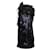 Vestido Hugo Boss Dhaya com acabamento de penas e lantejoulas em poliéster preto  ref.898238