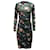 Erdem Kirsten Midikleid mit Blumendruck aus schwarzer Viskose Zellulosefaser  ref.898250