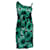 Love Moschino One Shoulder Floral Dress in Green Silk  ref.898280