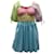 Staud Topsail Striped Colorblock Mini Dress in Multicolor Cotton  ref.898283