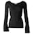 Sandro Paris Flared Sleeves Top in Black Viscose Cellulose fibre  ref.898323