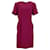 Iris & Ink Short Sleeve Mini Sheath Dress in Fuchsia Pink Polyester  ref.898422