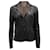 Max Mara Trimmed Blazer in Dark Brown Leather  ref.898461