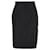 Yves Saint Laurent Knee Length Skirt in Black Cotton  ref.898476