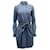 Kenzo Hemdkleid mit Gürtel aus blauem Baumwolldenim Baumwolle  ref.898508