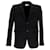Blazer ajusté Saint Laurent à simple boutonnage en cachemire noir Laine  ref.898519