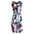 Erdem Floral Print Pleated Tie Neck Dress in Multicolor Silk  ref.898524