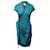 Max Mara Wrap Dress in Turquoise Cotton Poplin  ref.898555