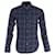 Tom Ford Check Shirt in Navy Blue Cotton  ref.898583