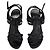 Sandali Stuart Weitzman con cinturino e tacco alto in vernice nera Nero - vista 9