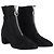 Iris & Ink Zip Ankle Boot in Black Suede - view 6
