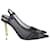 Zapatos de tacón en punta con tira trasera de malla con adornos de cuero de Tom Ford en cuero negro  ref.898616