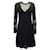 M Missoni Vestido de malha com textura em zigue-zague em algodão preto  ref.898618