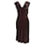 Diane Von Furstenberg Kleid mit tiefem V-Ausschnitt aus braunem Viskose-Samt Strahl Zellulosefaser  ref.898643