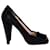 Prada Peep Toe High Heels in Black Suede  ref.898657