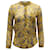 Blusa de botão de gola redonda Isabel Marant em seda com estampa amarela  ref.898665