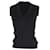 Camiseta sin mangas con cuello en V de Burberry en lana de merino negra Negro  ref.898695