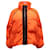 Ganni Fountain Contrast Trim Puffer Coat in Orange Polyester  ref.898702