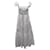 Staud Tiered Button-Front Midi Dress in White Cotton  ref.898711