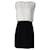 Vestido tubo sin mangas en seda negra con bloques de color de Sandro Paris Negro  ref.898718