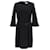 Hugo Boss Boss-Kleid aus schwarzem Polyester mit Gürtel  ref.898755